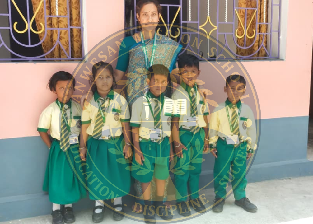 Nursery Class Teacher and students